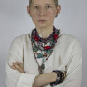 Бусы redrobe "Бубны Тибета", коралл, бирюза, 55 см