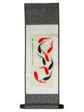 Свиток "Карпы", шёлк, 45 см