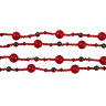 Бусы redrobe "Морозная ягода", коралл, гранат, стекло, 124 см