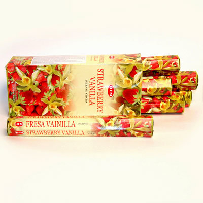 Благовоние "Ваниль-клубника Strawberry Vanilla" HEM HEXA шестигранники
