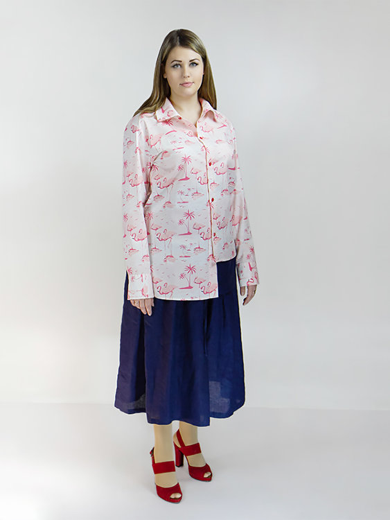 Рубашка "Розовые фламинго", redrobe 19