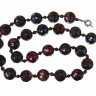 Бусы redrobe «Совоокая Афина», агат, гранат, стекло, 56 см