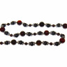 Бусы redrobe «Горький шоколад», агат, гранат, шунгит, металл, стекло, 49 см