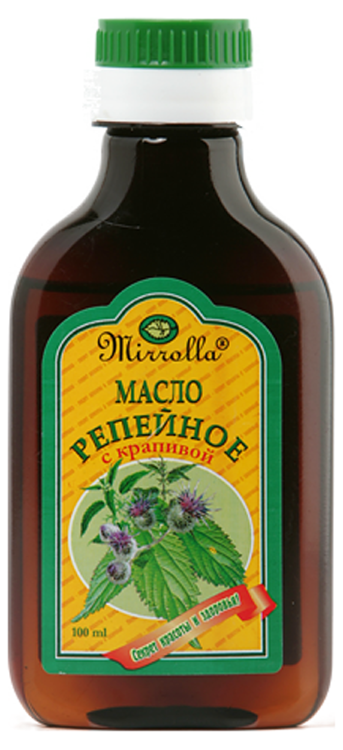 Масло репейное для волос с крапивой Миролла, 100 мл