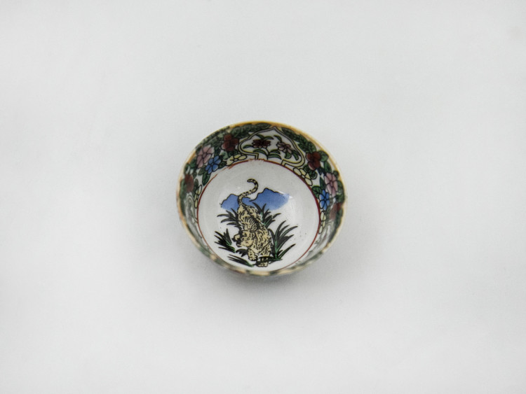 Чайная пиалка гороскоп тигр, керамика, 5 см